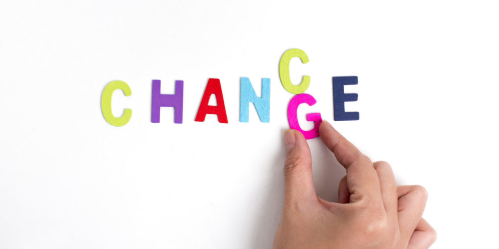 Hand and word Chance, business concept Changemanagement