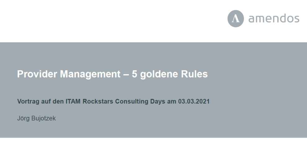 5 Schlüsselfaktoren im Providermanagement Titelblatt 5 Schlüsselfaktoren im Providermanagement