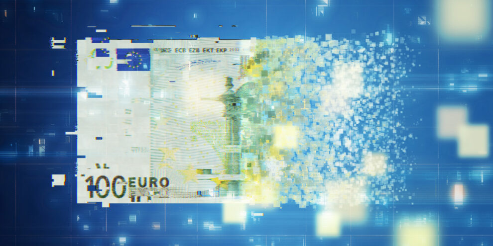 Money Transfer or cryptocurrency concept